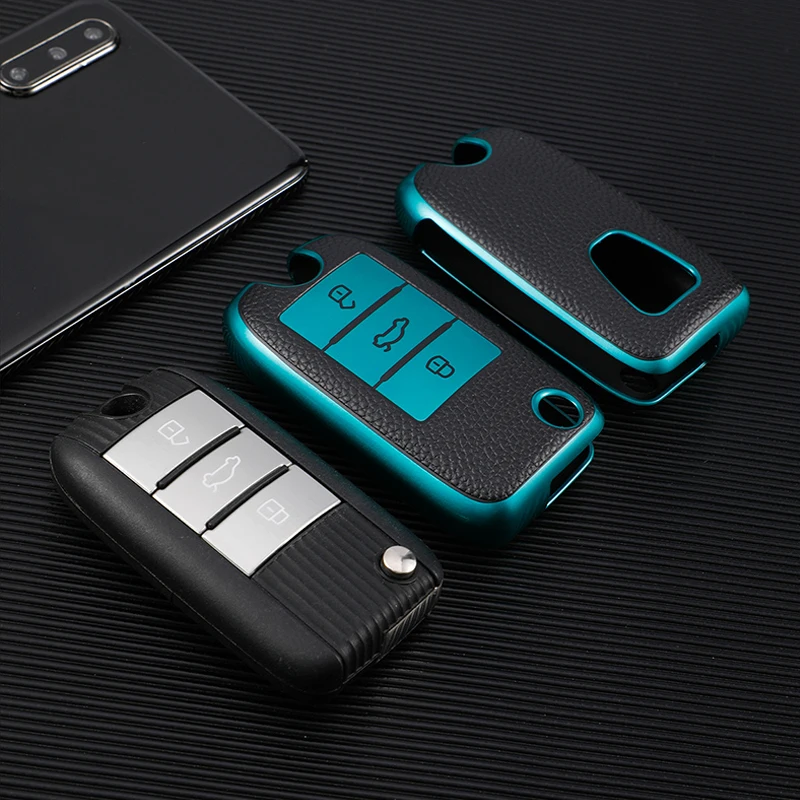 Penutup Casing Kunci Flip Mobil Kulit TPU untuk Roewe RX5 MG3 MG5 MG6 MG7 MG ZS GT GS 350 360 750 Aksesori Pelindung Cangkang Tas