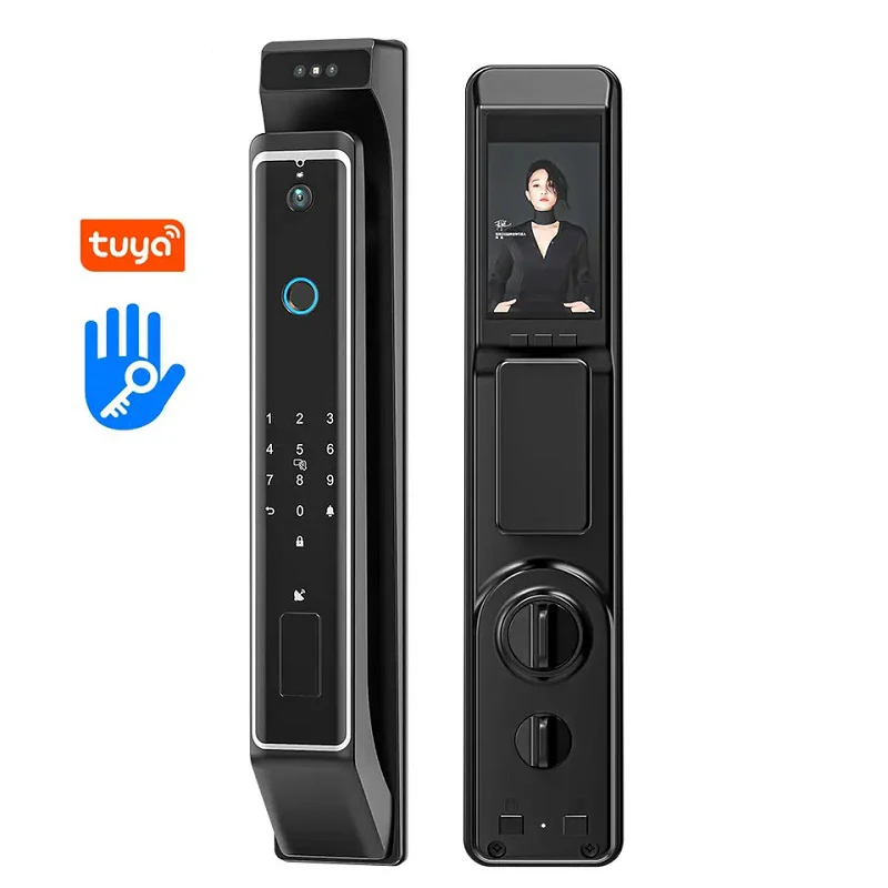 tuya smart home digital door lock reconhecimento facial eletronico fechadura de impressao digital protecao de seguranca ttlock app 01