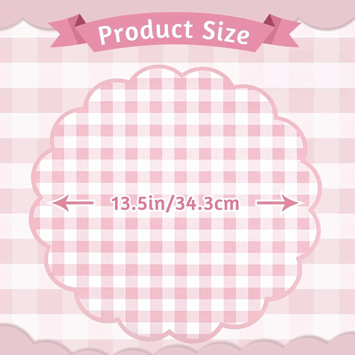 12/24/36pcs Pink Paper Disposable Placemats Color Plaid Portable Placemats Are Suitable for Table Layout