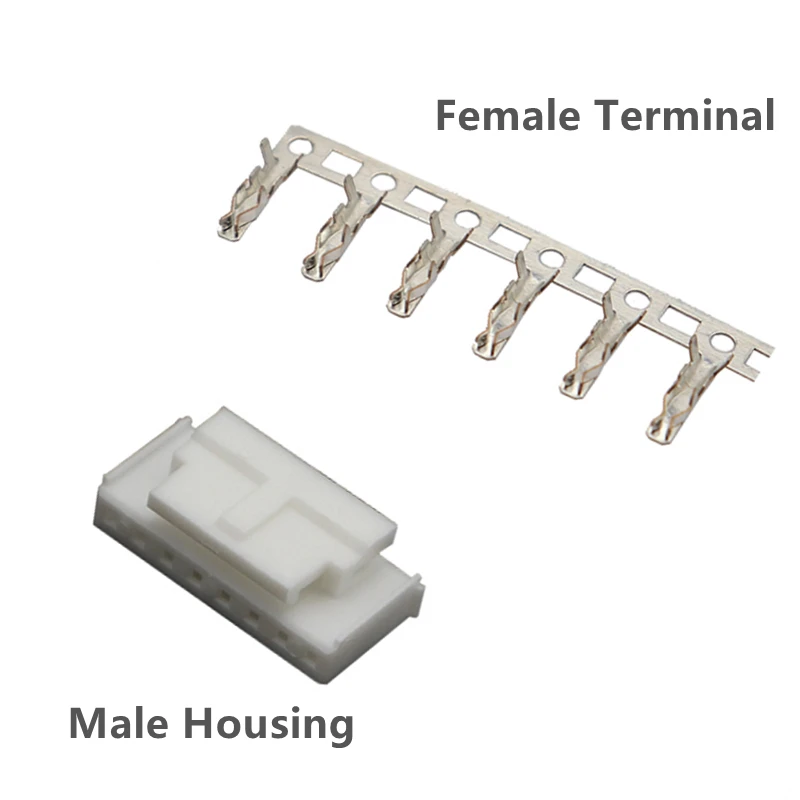 100Pcs/Lot HY2.0 HY 2mm With Lock Connector Terminals Cold-pressed Crimping Terminal Male Femla 2.0MM Pitch