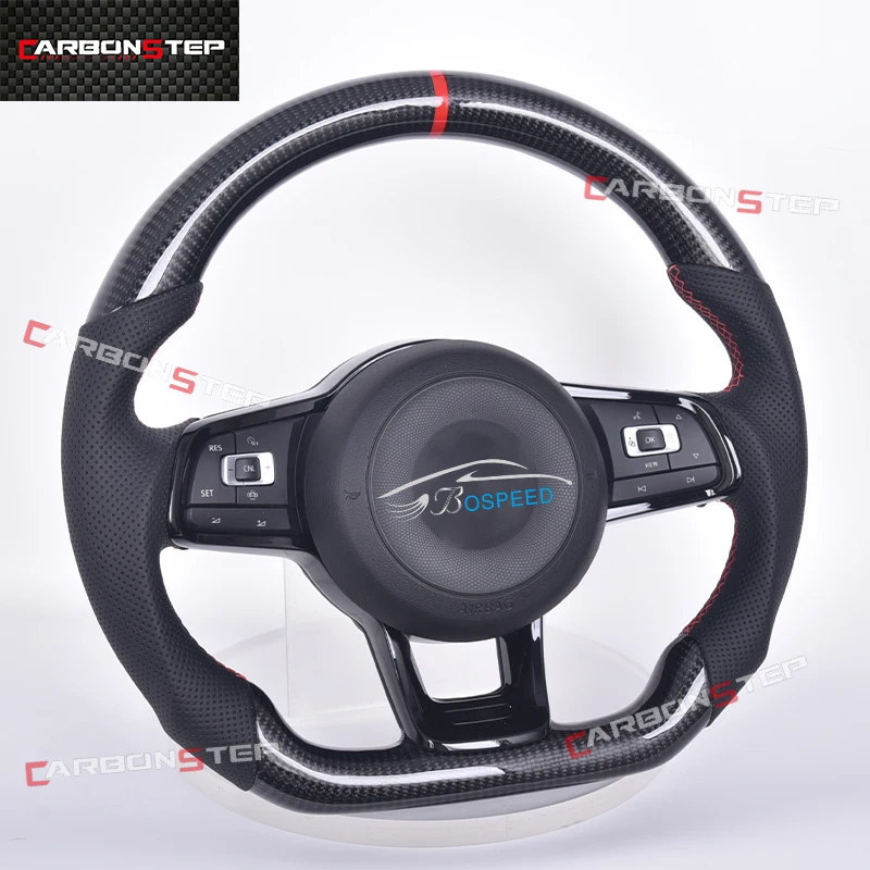 

Suede Forged Carbon Fiber LED Steering Wheel For Volkswagen VW Golf Golf 7 5 6 8 R GTI MK7 MK5 MK6 MK2 Passat B6 GTD Scirocco