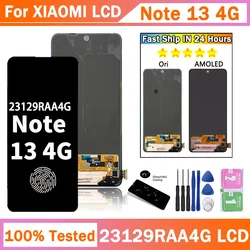 6.67“AMOLED For Xiaomi Redmi Note 13 4G LCD Display Touch Screen Digitizer Assembly For Redmi Note13 4G 23129RAA4G 23124RA7EO