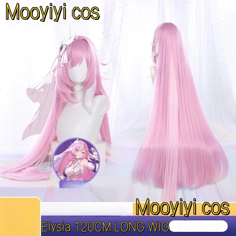 

Новый парик для косплея Honkai Star Rail Elysia, Хэллоуин, Рождество, ролевая вечеринка, игра Mooyiyi, изысканный стиль, 120 см, дЛИНЕ ВОЛОСЫ