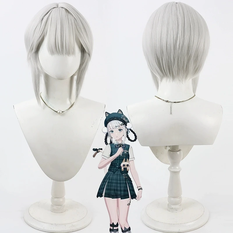 

Game Gray Raven: Punishing Bambinata Cosplay Short Heat Resistant Synthetic Hair Halloween Wig + Wig Cap