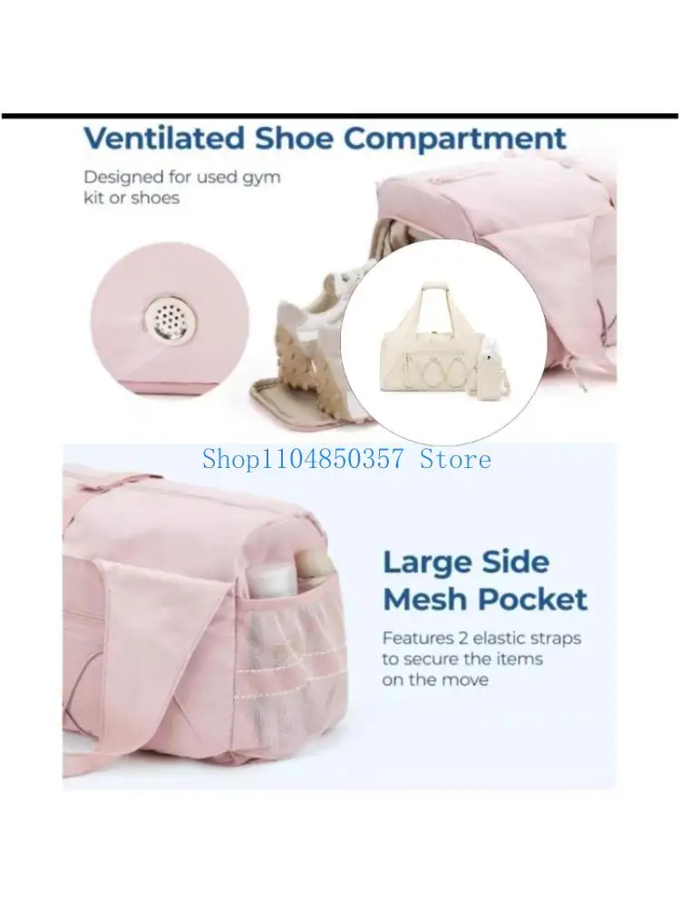 652F Flexible Athletic Handbag Carries Yoga Equipment Gym Clothes In Separate Areas For Active Women