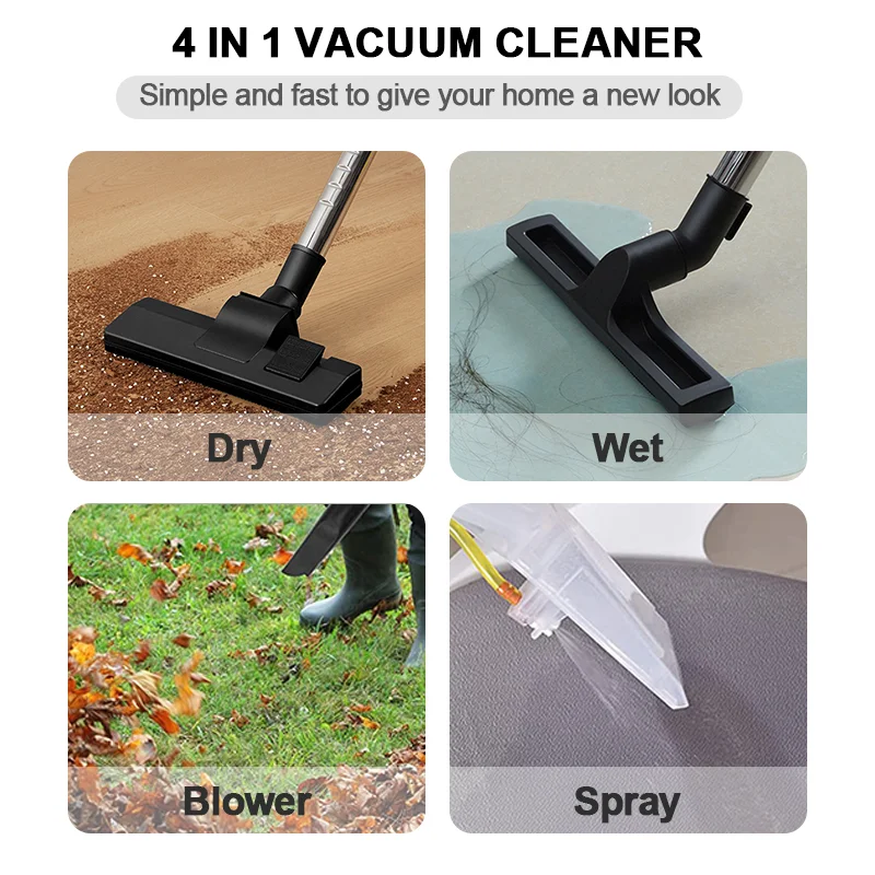 1400W 220V Multi-Functional Vacuum Cleaner Shampoo Home Carpet Use Vacuum Cleaner Car Wash Wet Dry Vacuum Extractor Cleaner