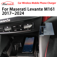 Car Wireless Mobile Phone Charger Center Console Storage QI 18W iPhone fast charge for Maserati Levante M161 2017-2024