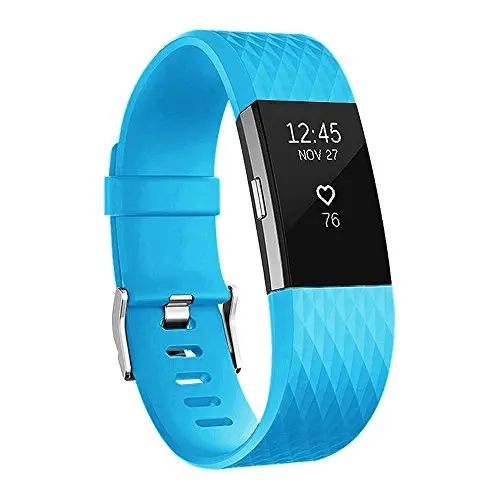 1pc Diamond Pattern Silicone Sports Leisure Watch Band for Fitbit Charge 2 Smartwatch Accessories Wristbands