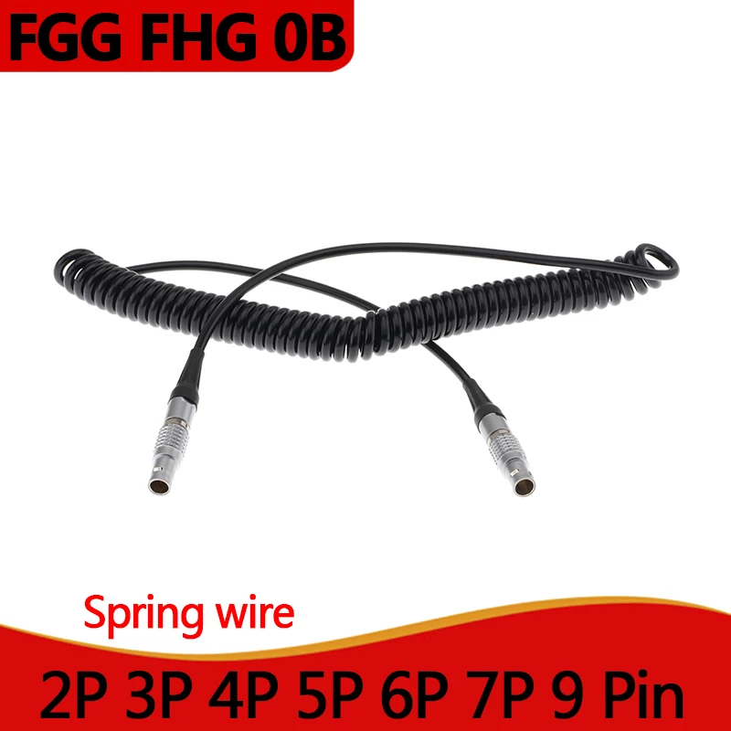 

FGG FHG 0B 2 3 4 5 6 7 9-pin aviation metal circular male female plug connector conversion extension welding power spring cable