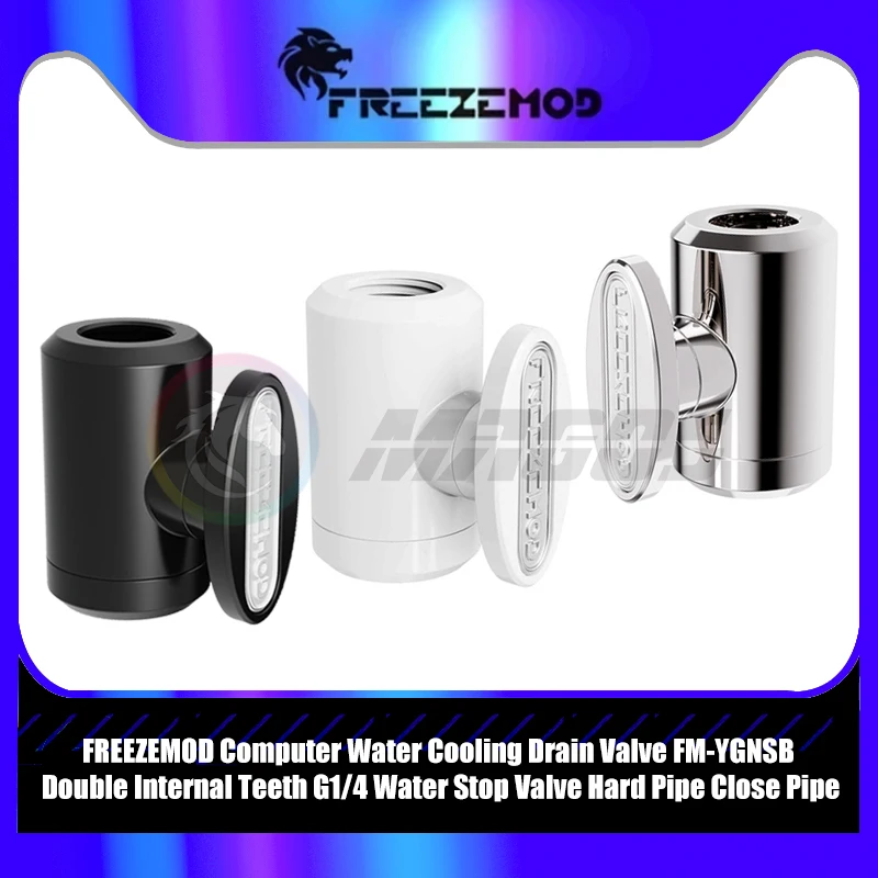 

Water Cooling Switch Valve, Hand Twisting Water Turn On & Off Drain Valve Black,Silver,White YGNS