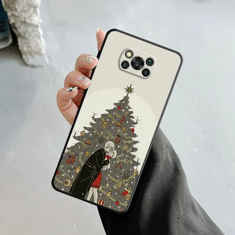 Merry Christmas Family Friends Couples Case For Xiaomi POCO X3 NFC X4Pro X5 M3 F5 Pro F1 for Mi 11 12 Lite 13 10T 11T 12X 9 9T