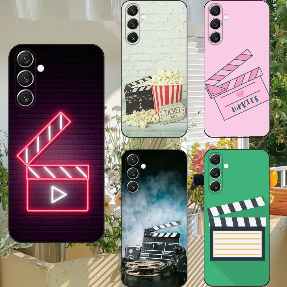 Movie Clapperboard   Phone Case For Samsung S21,S22 Ultra,S20,S30 plus,S22 plus,S23,S30 ultra 5G Silicone Cover