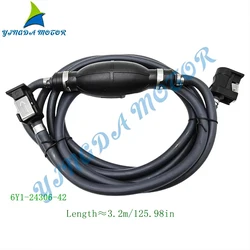 6Y2-24306-53 6Y1-24306-42 Rubber Fuel Line Hose For Yamaha Outboard Motors Parsun, Fuel Pipe Joint Comp 6Y1-24305-04