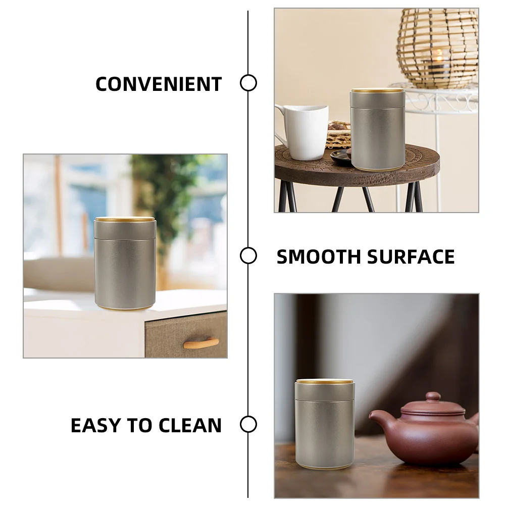 

6 Pcs Drink Tea Tin Can Storage Jars Tinplate With Lid Portable Containers for Food