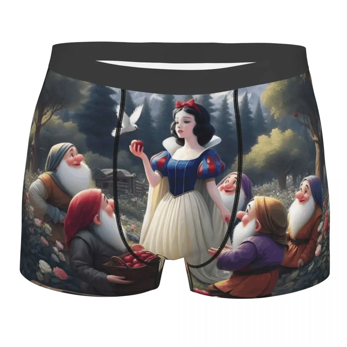 

Snow White And The Seven Dwarfs Boxer Shorts For Men 3D Print Kawaii Princess Cartoon Underwear Panties Briefs Soft Underpants
