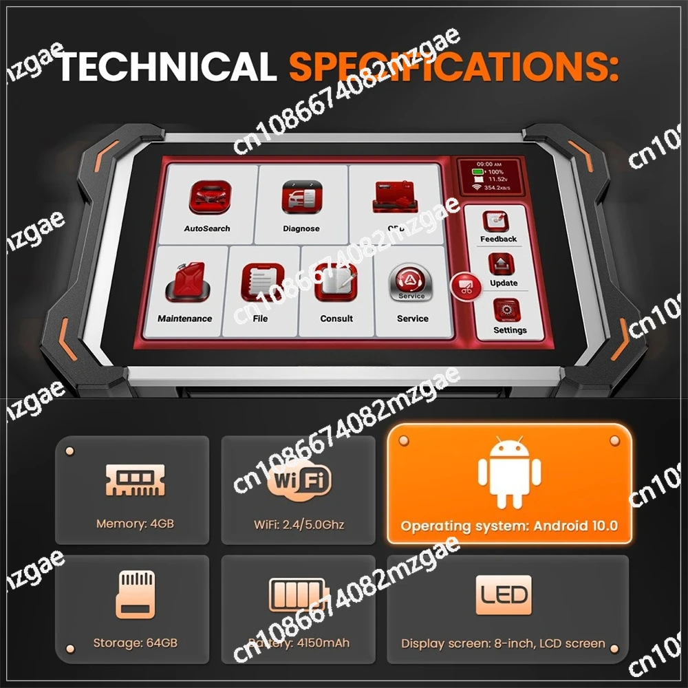 

automotive OBDII intelligent diagnostic instrument, code reading, code clearing, maintenance and reset tool