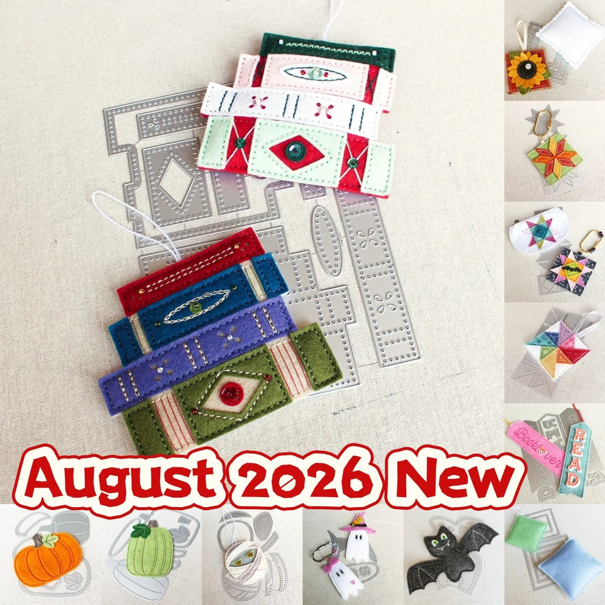 Felt Dies Autumn 2026 Release Pumpkin Quilting Bee Collection Metal Cutting Dies For DIY Scrapbook Diary Decoration August