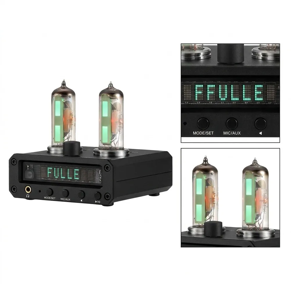 P2 Level Meter with 6E2 Vacuum Tube For VFD Display Supporting FM For Radio Tuning and Digital Clock Operation