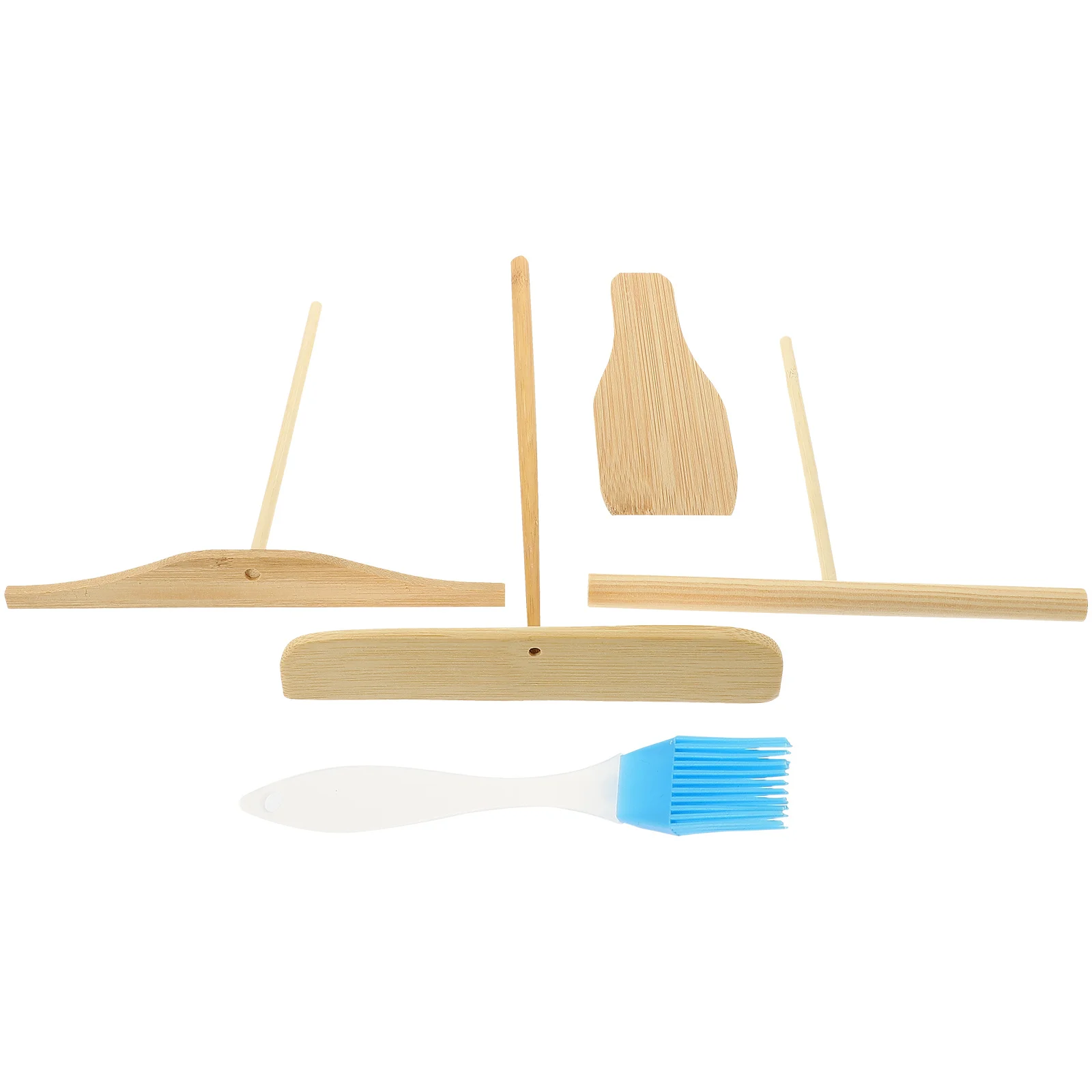 

5pcs Pancake Tool Set Bamboo Spreader Turner Kit For Breakfast Cooking Omelet Waffle Crepe Maker Healthy Kitchen Utensils