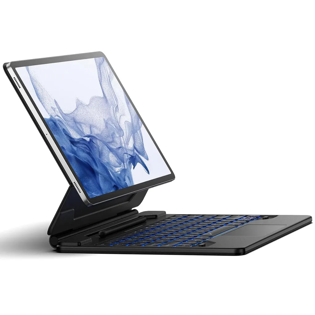 Dexnor for Samsung Galaxy Tab S10+ Plus S9+ S9 FE+ S8+ S7+ S7 FE Case 12.4" with Keyboard Trackpad Backlit Magnetic Cover