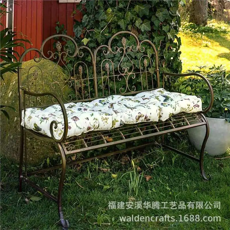 European pastoral wrought iron leisure chair sofa double balcony park courtyard multi-purpose