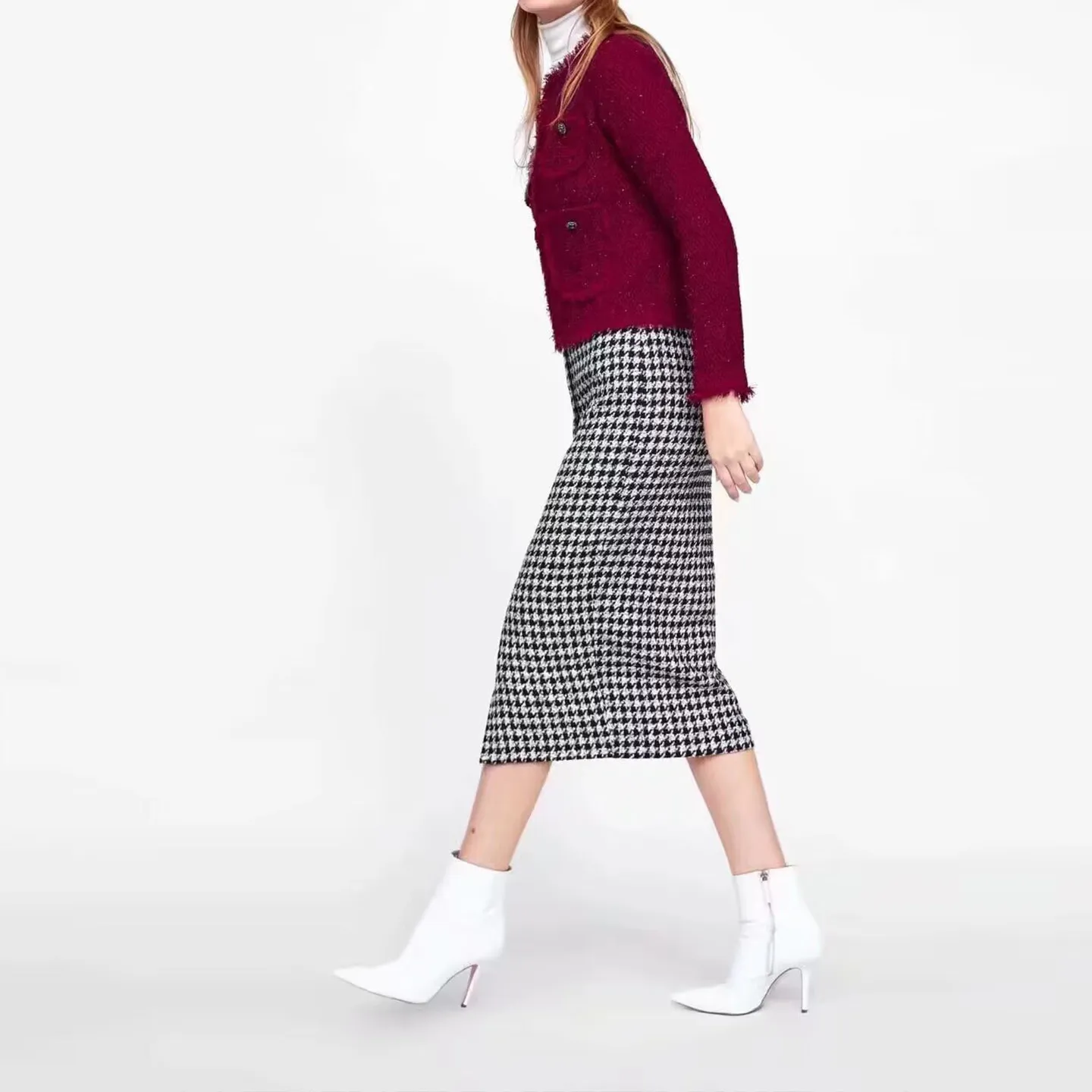 Z Cappotto da donna Faion casual lungo allentato Sve Plaid ort 2025 Nuovo Sle Pendolarismo Sle Senza bottoni Colore puro Abbigliamento quotidiano