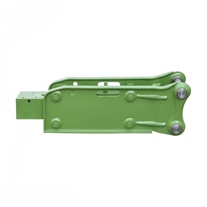 Hope SB40 loader uses precision excavator loader hammer to break rocks/blocks in municipal greening