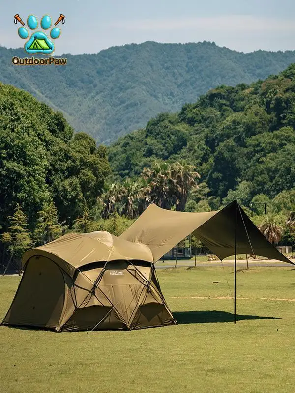 Portable Lightweight Outdoor Cam Tent f-Spherical Sun-Protective Springhill for Cam Travel And Mountain Climbing