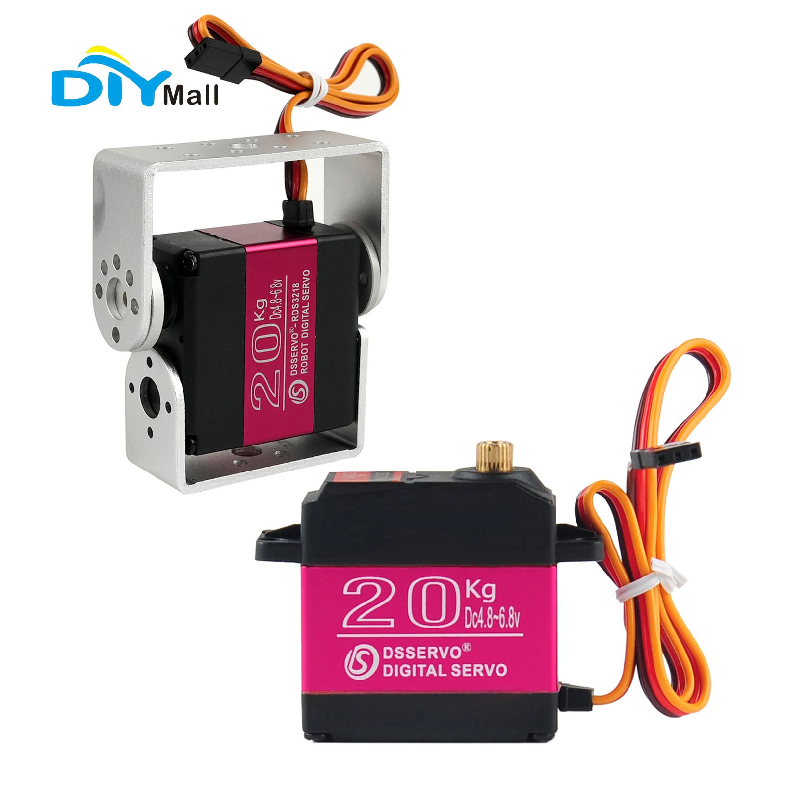 

DS3218 20 кг цифровой сервопривод с ЧПУ, алюминий, водонепроницаемый 180 ° Металлическая шестерня радиоуправляемого автомобиля/самолета