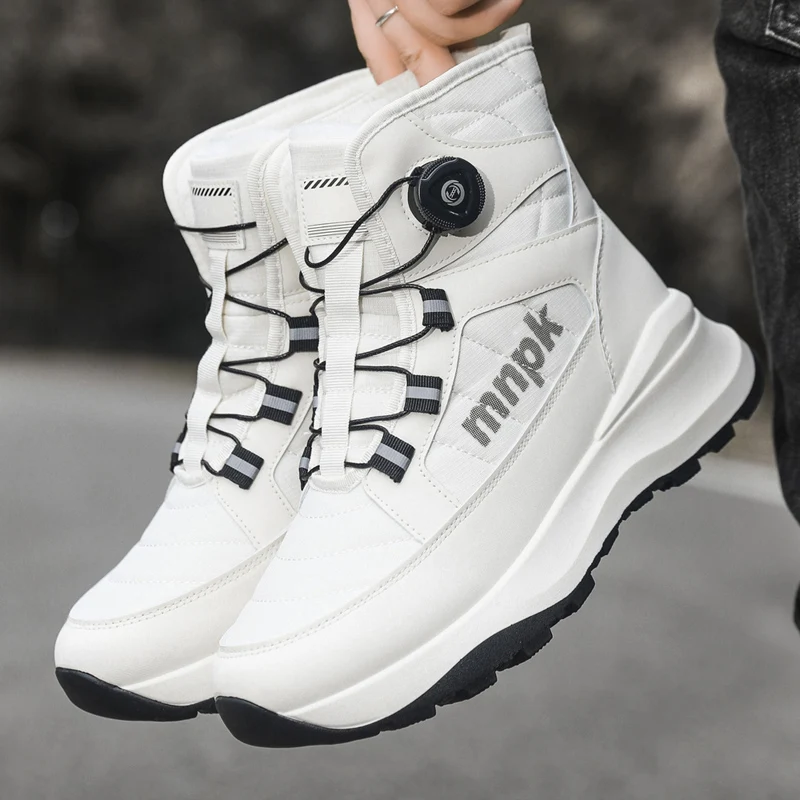 

Men's Warm Snow Boots, Thickly Lined and Padded Cotton Boots, Outdoor Anti-slip and Wear-resistant Ski Cotton Shoes