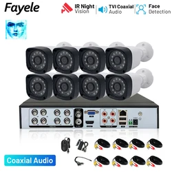 8-kanałowy system kamer analogowych CCTV HD DVR z TVI Audio 4CH AHD 5MP XVR 2MP HD Analogowy zestaw do rejestratora wideo cyfrowego