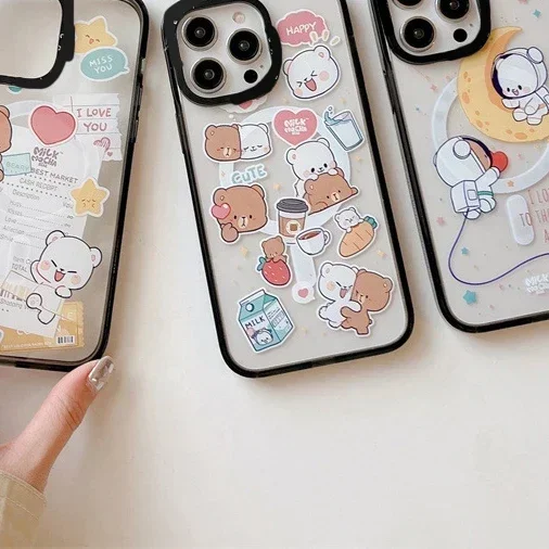 

Cartoon Bear MagSafe Phone Case Cover for IPhone 11 12 13 14 15 Pro Max Case for IPhone 15 Pro Max