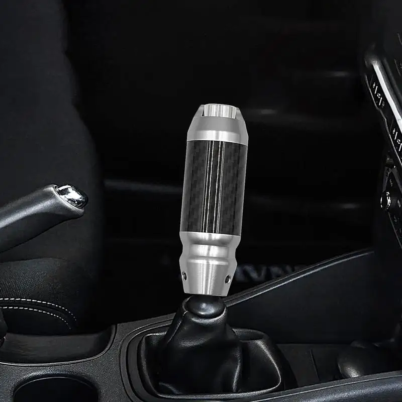 Carbon Fiber Shift Knob For Automatic Shift Boots & Knobs With Unique Design Sporty And Sturdy Engraved Logo Gear Lever Shifter