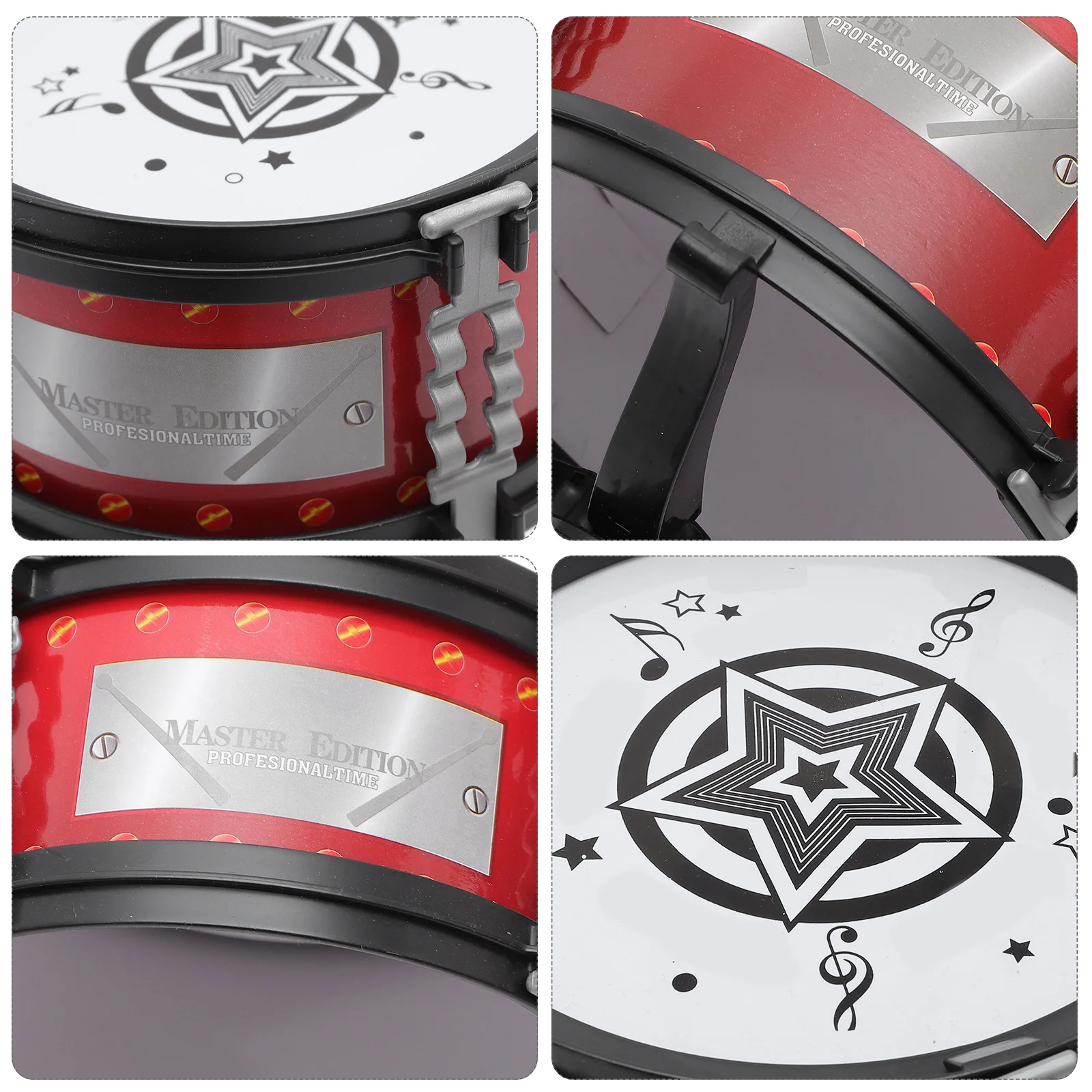 1 قطعة مجموعة طبلة الاطفال 5 الطبول البراز الأحمر التعليمية لا مادة ضارة رائع الصوت قرع صغير مجموعة الموسيقى التعليم