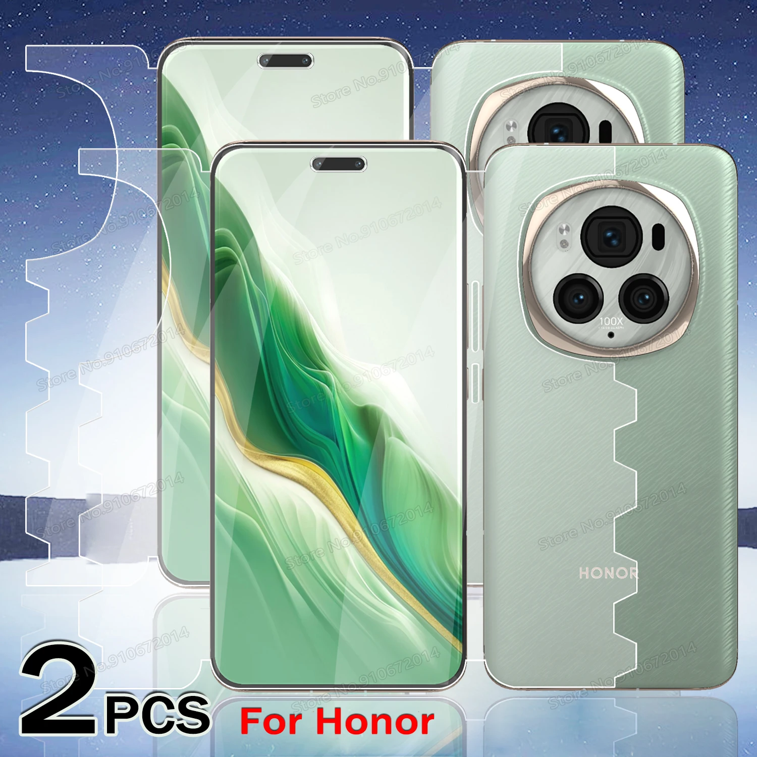 2PCS Full Coverage Protection Butterfly Hydrogel Film For Honor Magic 6 5 4 Pro Screen Protectors For Honor 90 200 100 70 50 Pro