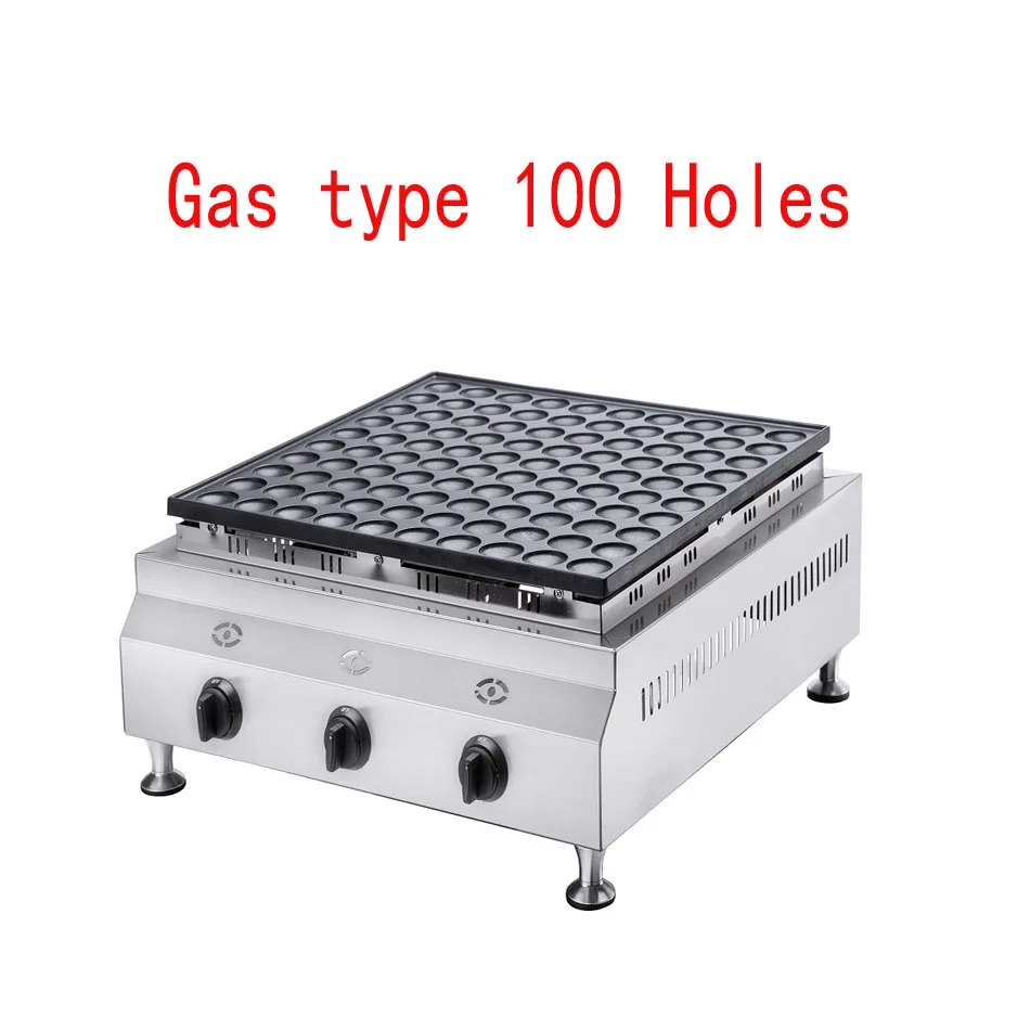 LPG Gas Type 100 Holes Poffertjes Maker Machine Mini Pancake Machine Grill Mini Pancake Waffle Maker