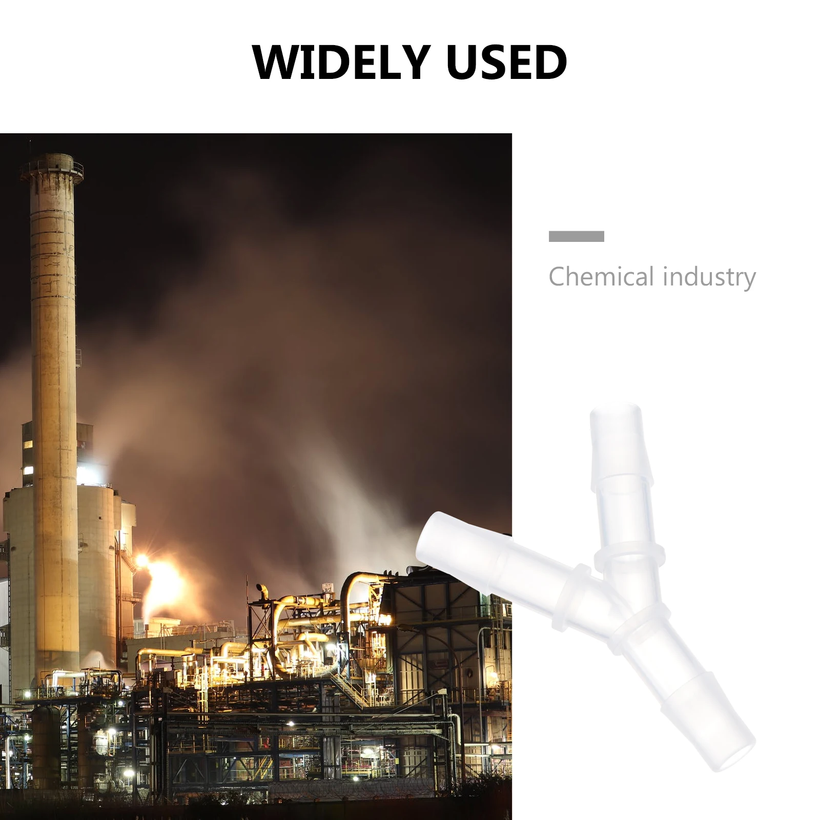 

10 Pcs Plastic Tee Joint Y Shape Hose Accessory Parts Water Fitting Pipe 3 Way Adapter
