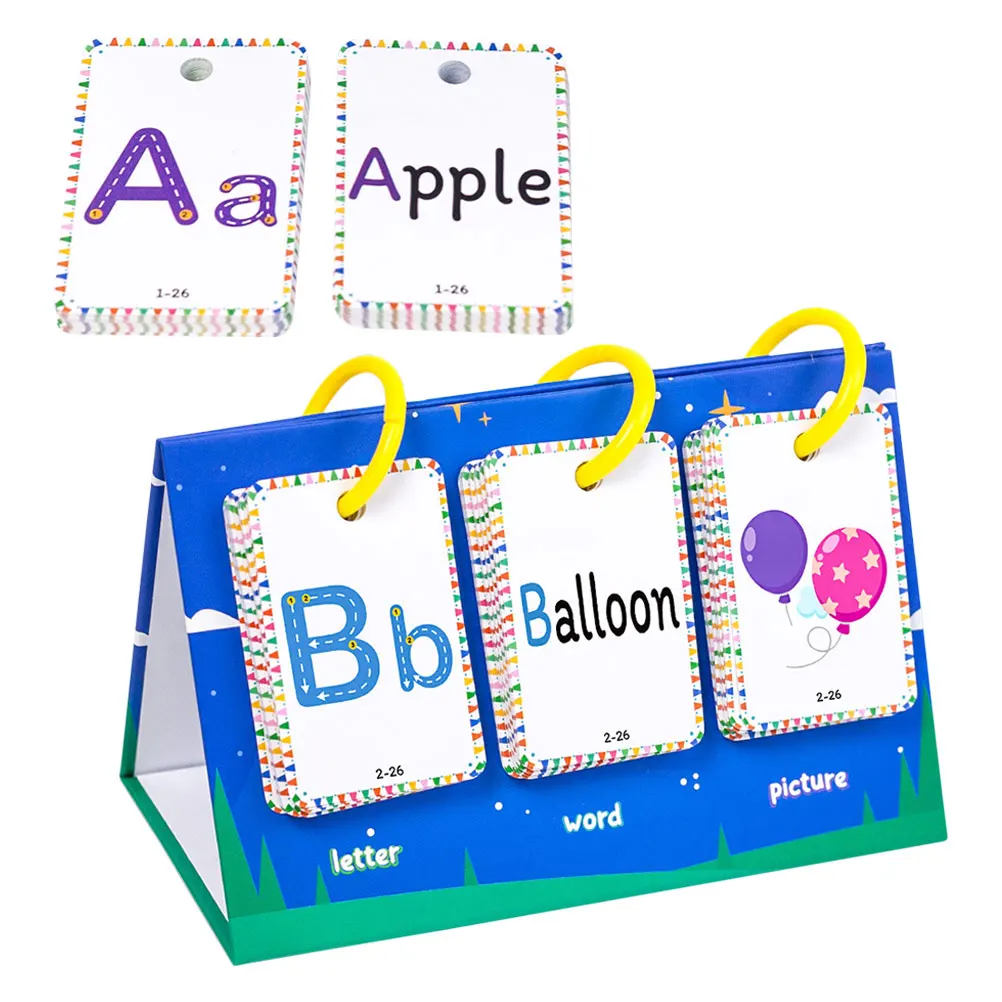 

78 Early Education Letter Cards Set Kids Learning Toddler Word Flashcards Plastic Portable Alphabet Toys