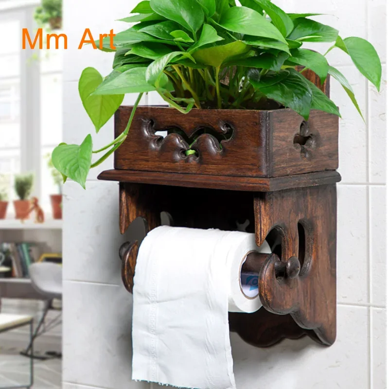

Винтажный держатель для туалетной бумаги из цельного дерева, стойка для туалетной бумаги, коробка для туалетной бумаги, держатель для рулона туалетной бумаги