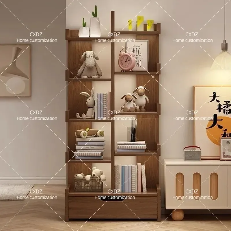 Floor to Ceiling Bookshelf Corner Wall Mounted Storage Unit Simple Living Room Student Home Organizer Locker Integrated Shelf