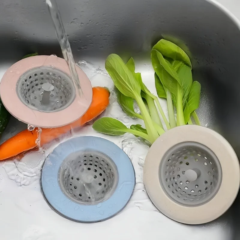 

4 шт. силиконовый фильтр для пробки для раковины, дренажная сеть для кухонной мойки, фильтр для слива в полу с защитой от засорения