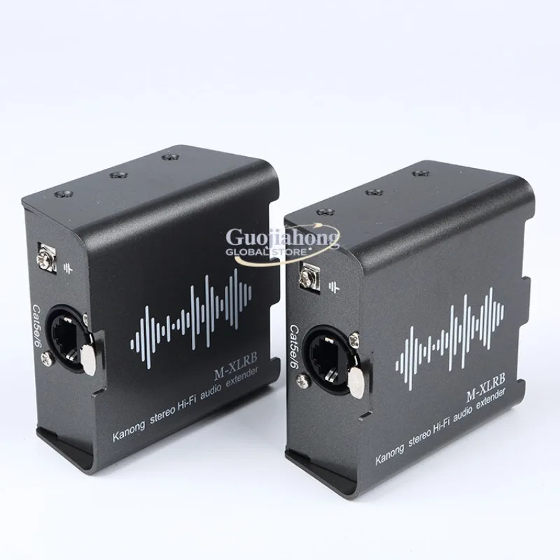 2-Channel XLR Extender, Audio to Network Cable RJ45 Transmitter, Bidirectional Receiver Mixer 2