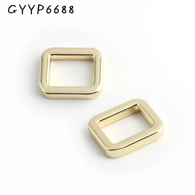 

10-50-100pcs 13mm 1/2" Light gold High quality polished tabular edge buckle alloy square buckle for bags belts buckles