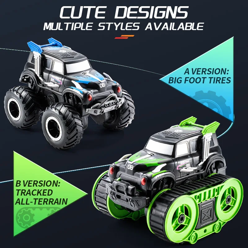 Amphibious Four-wheel Drive Big Foot Climbing Remote Control Car Double-sided Driving Children's Toy Crawler Stunt Car