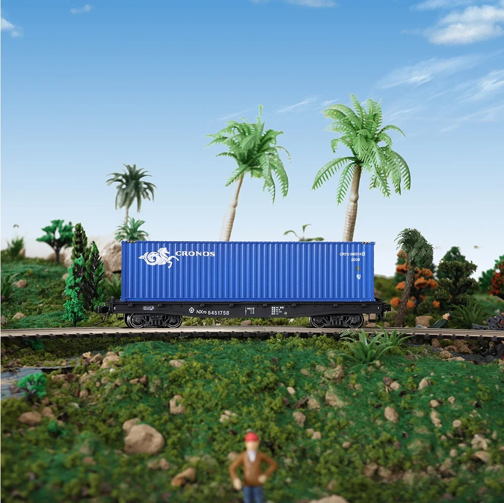 Ho 1:87 Trein Flatbed Truck Model Nx 17K Box Flatbed Transport Truck Met Container Optionele Trein Model Speelgoed