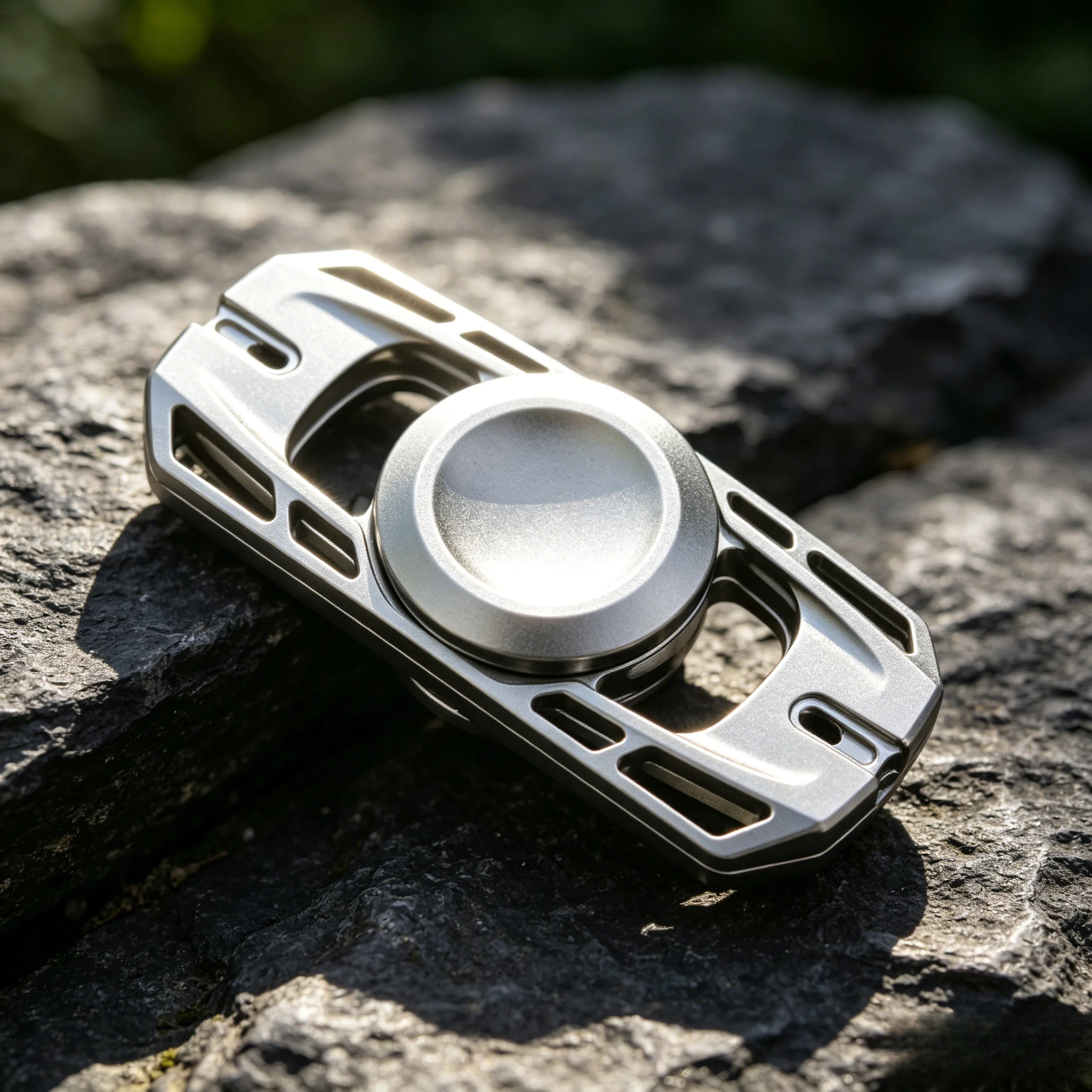 Stainless Steel Two-blade EDC Fidget Spinner Tuning Fork Fingertip Gyro Metal Hand Spinner Stress Relief Desk Toy Adult Fidget