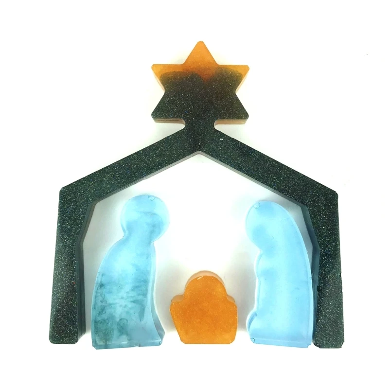 2Pcs Christmas Advent Calendar Silicone Mold Christmas Resin Mold Desktop Christmas Ornaments Mold for Home Party Decor