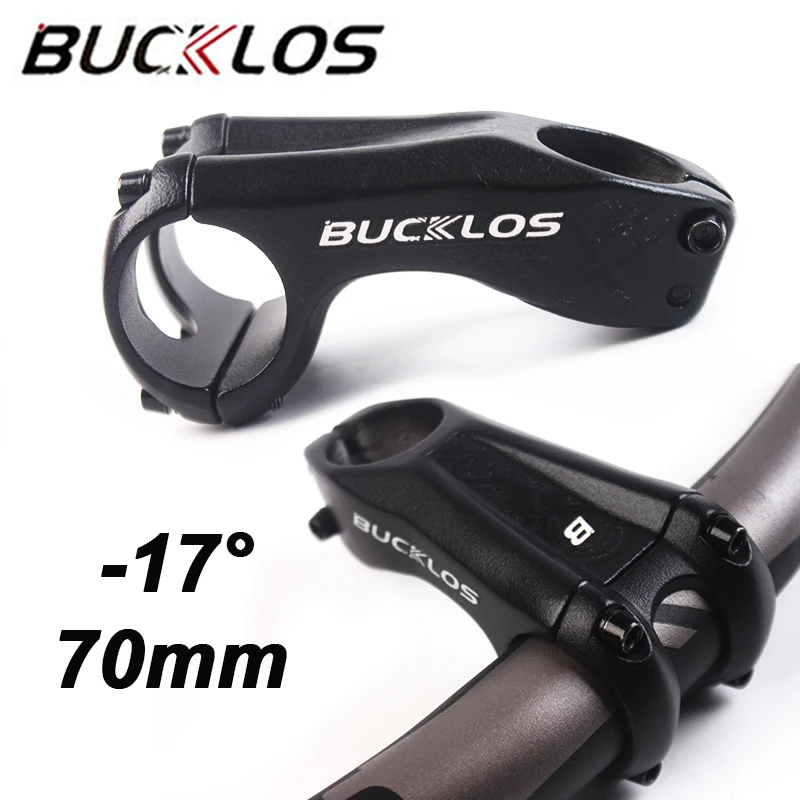 BUCKLOS 17degree Stem Handlebar Stem 70mm Ultralight Aluminum Alloy Road Bike Stem for 31.8MM MTB Power Bicycle Parts