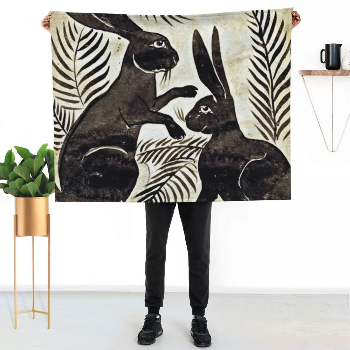 William De Morgan Hares Throw Blanket Thins Luxury St Sofa Throw Hair warm for winter anime Blankets