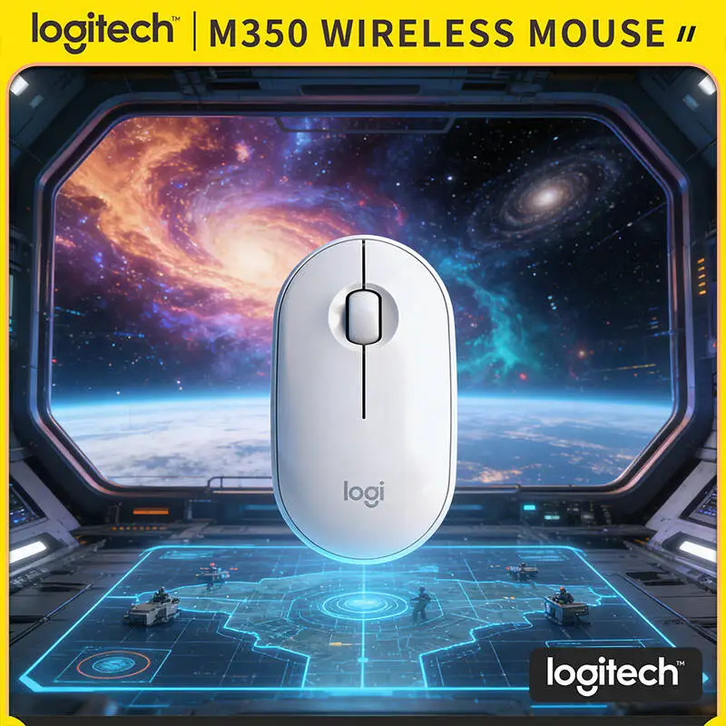 

Портативная оптическая мышь Logitech M350 — тонкий корпус, два режима работы, бесшумное прокрутывание, радиус действия 10 м, подходит для дома, офиса, учебы и работы